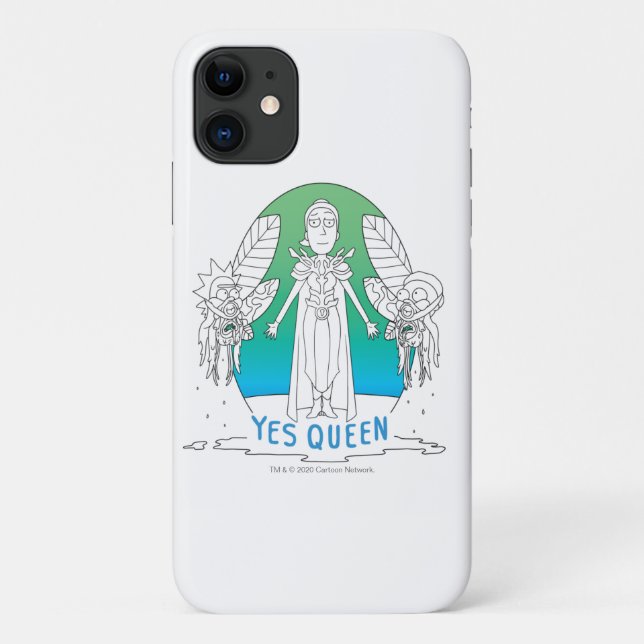 Capa Para iPhone 11 RICK E MORTY™| Sim Rainha (Verso)