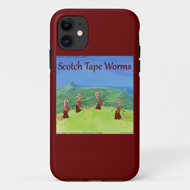 Capa Para iPhone 11 Rick London Vermes Da Escócia Engraçado (Verso)