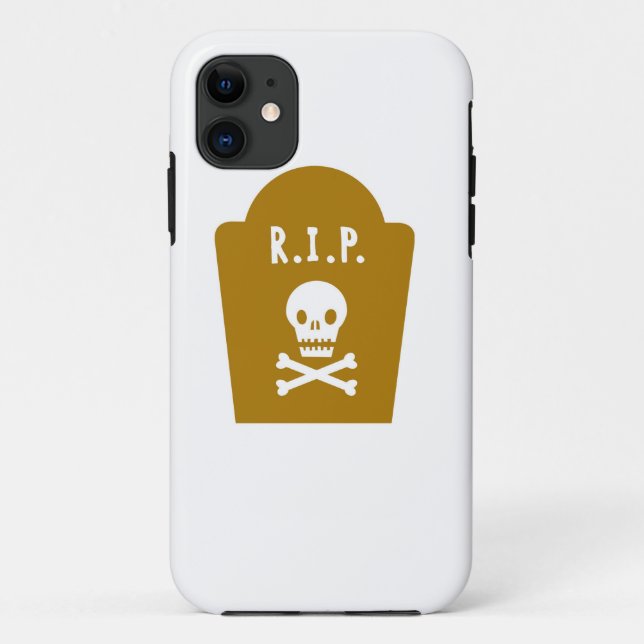 Capa Para iPhone 11 RIP Skull (Verso)