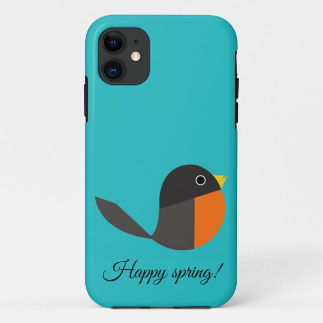 Capa Para iPhone 11 Robin Birds (Verso)