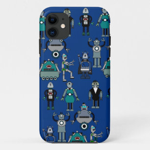 Capa Para iPhone 11 Robôs retros de Steampunk do vintage - design do