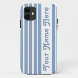 Capa Para iPhone 11 Rock Blue Safari Stripe com nome
