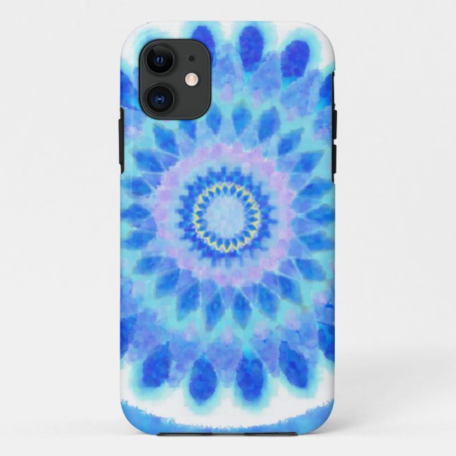 Capa Para iPhone 11 Roda de água azul (Verso)