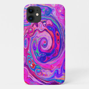 Capa Para iPhone 11 Rodovalho-roxo e Abstrato cor-de-laranja