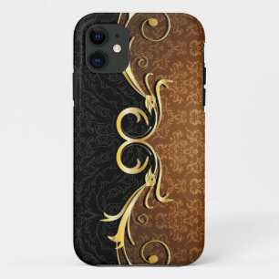 Capa Para iPhone 11 Rolos Barrocos e Damasco