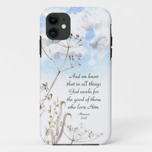 Capa Para iPhone 11 Romanos 8:28 Tudo que Deus trabalha para o bem