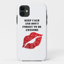 Capa Para iPhone 11 Romantic chic luxe red lips