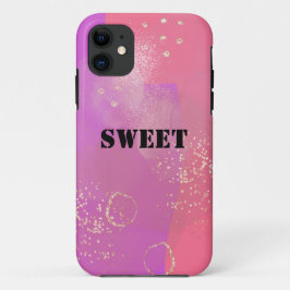 Capa Para iPhone 11 Romantic glitter pink art