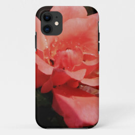 Capa Para iPhone 11 rosa de pêssego e colírio