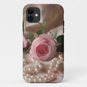 Capa Para iPhone 11 Rosa de Seda