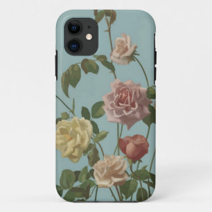 Capa Para iPhone 11 Rosa de Vintage Tea e Rosas de Blush