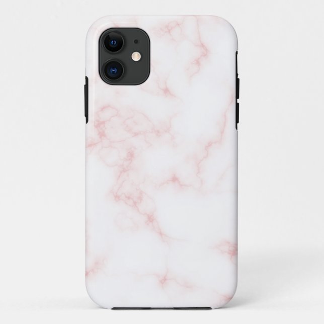 Capa Para iPhone 11 Rosa Dourado Marble Look iPhone 11 Case (Verso)