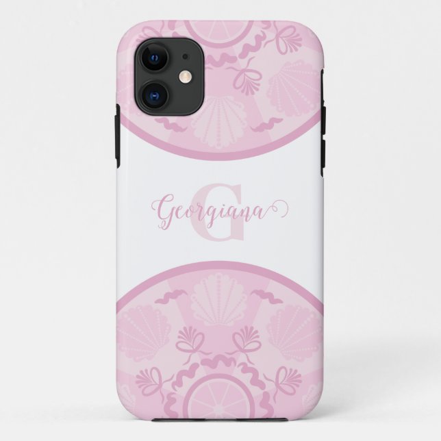 Capa Para iPhone 11 Rosa Dusky Personalizado Grande Milênio Mandala (Verso)