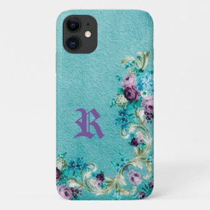 Capa Para iPhone 11 Rosa floral vitoriano elegante