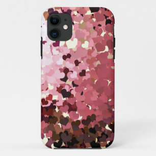 CAPA PARA iPhone 11 ROSA HEARTS