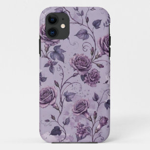 Capa Para iPhone 11 Rosa Lavanda Empoeirada Tons Sonhadores Florais
