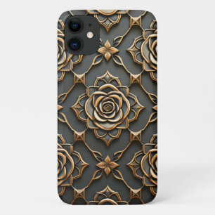 Capa Para iPhone 11 Rosa Metálico Elegante Russo