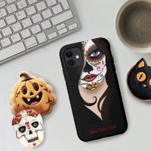 Capa Para iPhone 11 Rosa Sugar Skull