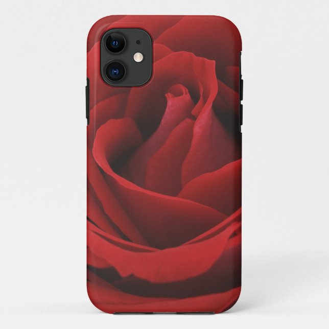 Capa Para iPhone 11 Rosa vermelha (Verso)
