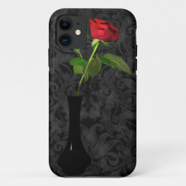 Capa Para iPhone 11 Rosa vermelha Romance