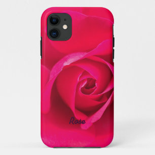 Capa Para iPhone 11 Rosa Vermelha Romântica Rosa Personalizada v2