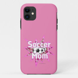 Capa Para iPhone 11 Rosas de Mãe de Futebol