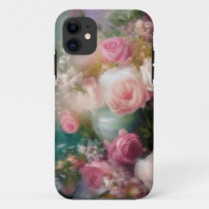 Capa Para iPhone 11 Rosas De Vintage Watercolor Pintados Em Todas As C