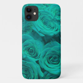 Capa Para iPhone 11 Rosas elegantes e elegantes, verdes-lacrimogêneos