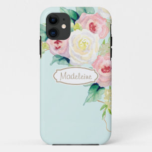 Capa Para iPhone 11 Rosas Florais Modernos e Simples