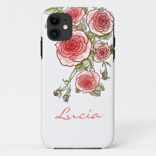 Capa Para iPhone 11 Rosas Rosa Vintage