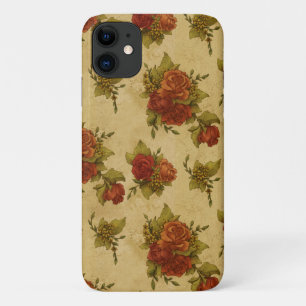 Capa Para iPhone 11 Rosas vermelhas, Flores Vermelhas, Padrão De Flore