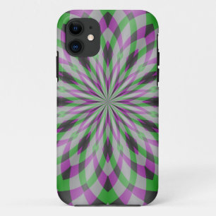 Capa Para iPhone 11 Rosetas de Natal em Roxo, Verde e Negro