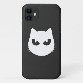 Capa Para iPhone 11 rosto branco de gato