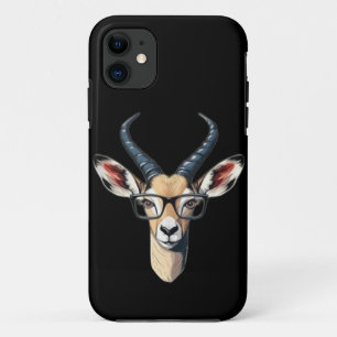 Capa Para iPhone 11 Rosto de gazela engraçado para safari e amante de