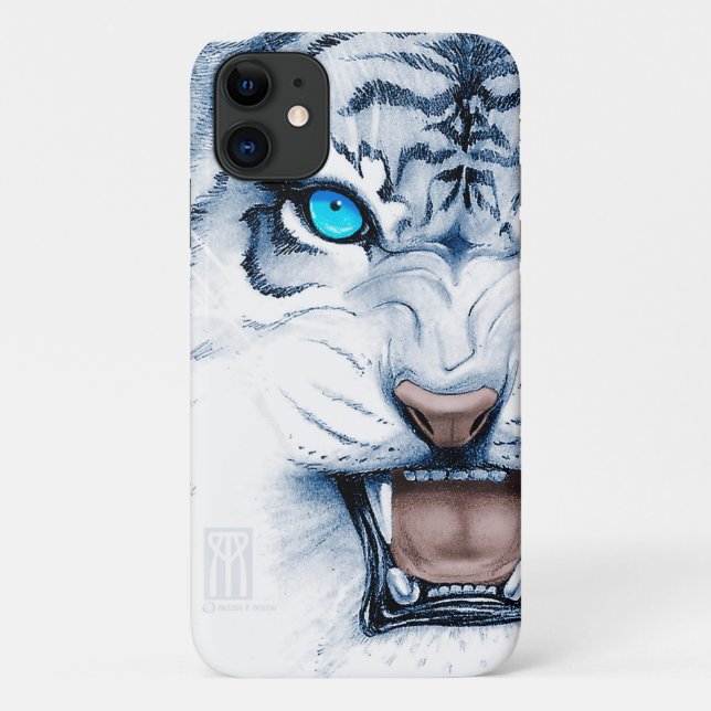 Capa Para iPhone 11 Rosto de Tigre de Gelo (Verso)