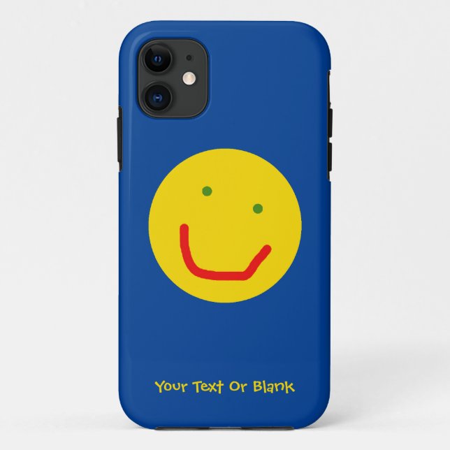Capa Para iPhone 11 Rosto Feliz do Sol Sorridente (Verso)