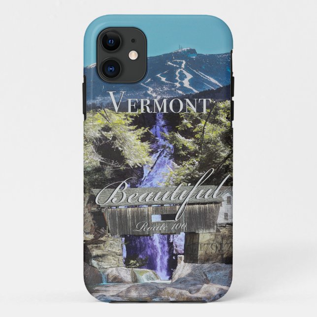 Capa Para iPhone 11 Rota 100, Vermont (Verso)