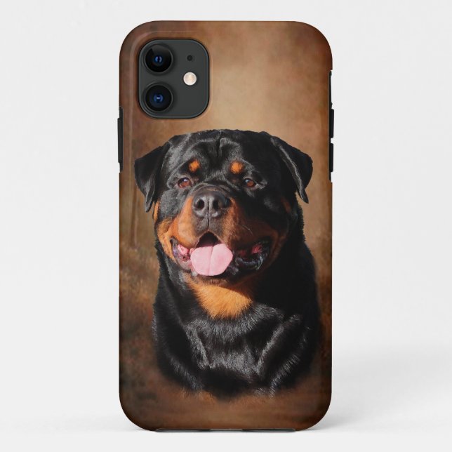 Capa Para iPhone 11 Rottweiler 5S, Xtreme resistente (Verso)
