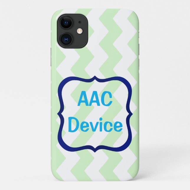 Capa Para iPhone 11 rótulo AAC verde (Verso)