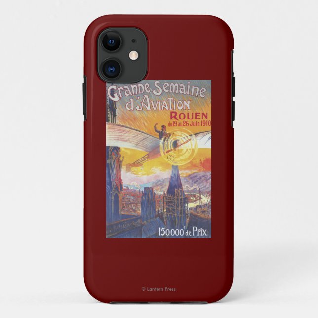 Capa Para iPhone 11 Rouen, France - piloto e plano (Verso)