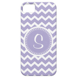 Capa Para iPhone 11 Roxo do monograma de Chevron e branco retros