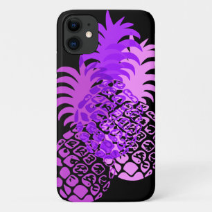 Capa Para iPhone 11 Roxo Tropical Momona Pineapple Havaiana