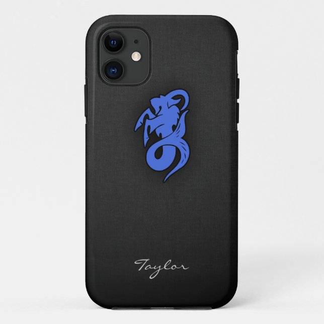 Capa Para iPhone 11 Royal Blue Capricorn (Verso)