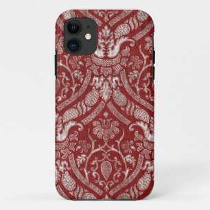 Capa Para iPhone 11 Royal Red Damask