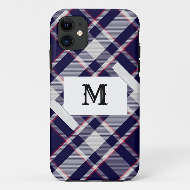 Capa Para iPhone 11 Royal Stewart Tartan  (Verso)