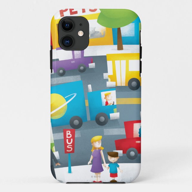 Capa Para iPhone 11 Rua da cidade (Verso)