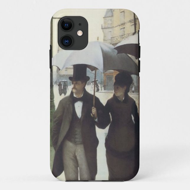 Capa Para iPhone 11 Rua Paris, Rainy Day Caillebotte (Verso)