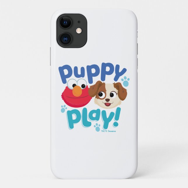 Capa Para iPhone 11 Rua Sésamo | Puppy Play Elmo & Tango (Verso)