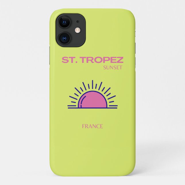 Capa Para iPhone 11 Rua Tropez, Preppy, Green (Verso)