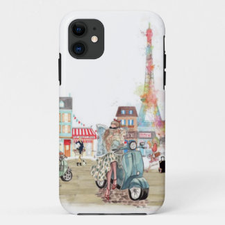 Capa Para iPhone 11 Ruas bonitos da colagem de Paris